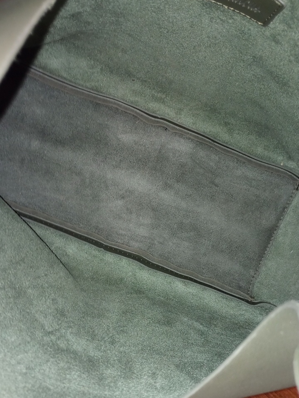 Neiman Marcus Vegan Leather Olive Green Open Tote Bag/Shoulder Purse - NWOT! - Picture 11 of 13